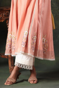 The Peach Kalidar Lace Anarkali Arzoo Essentials