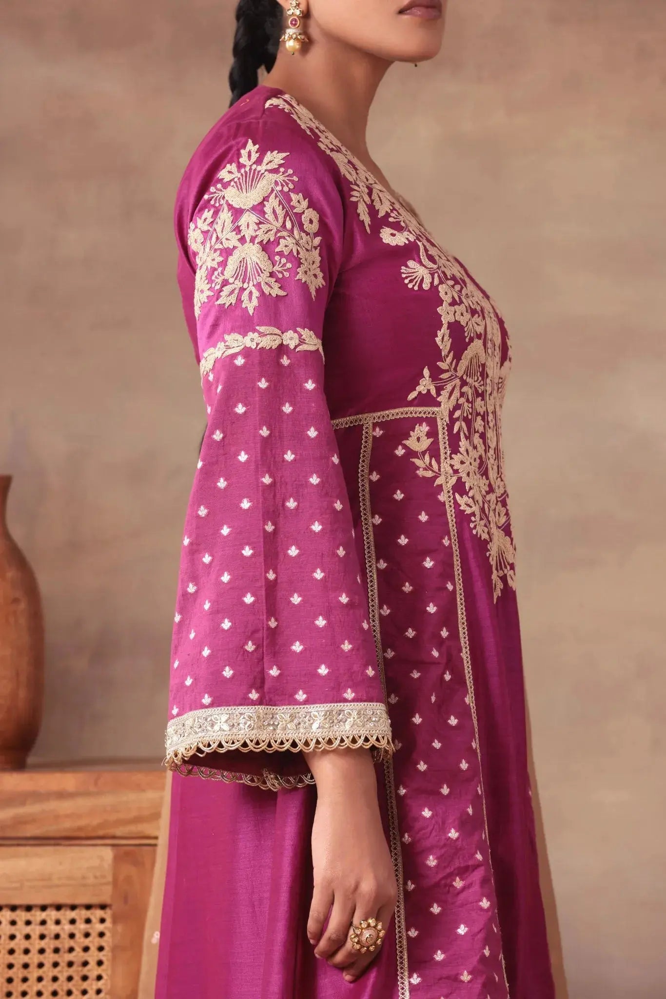 Magenta Zardosi Heritage Suit Arzoo Essentials