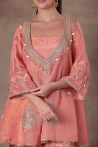 The Coral Tissue Peplum Co-ord