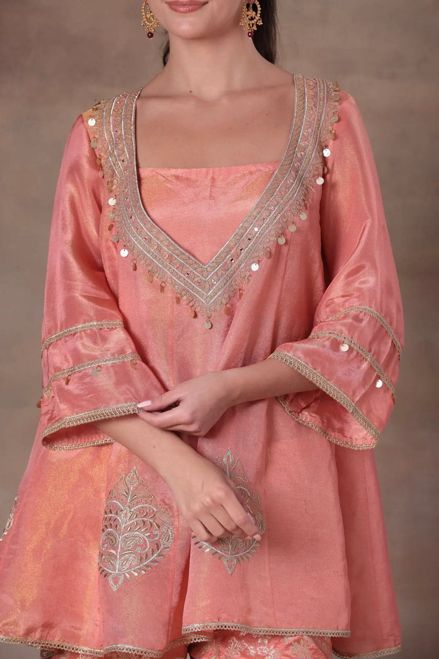 The Coral Tissue Peplum Co-ord - Image 7