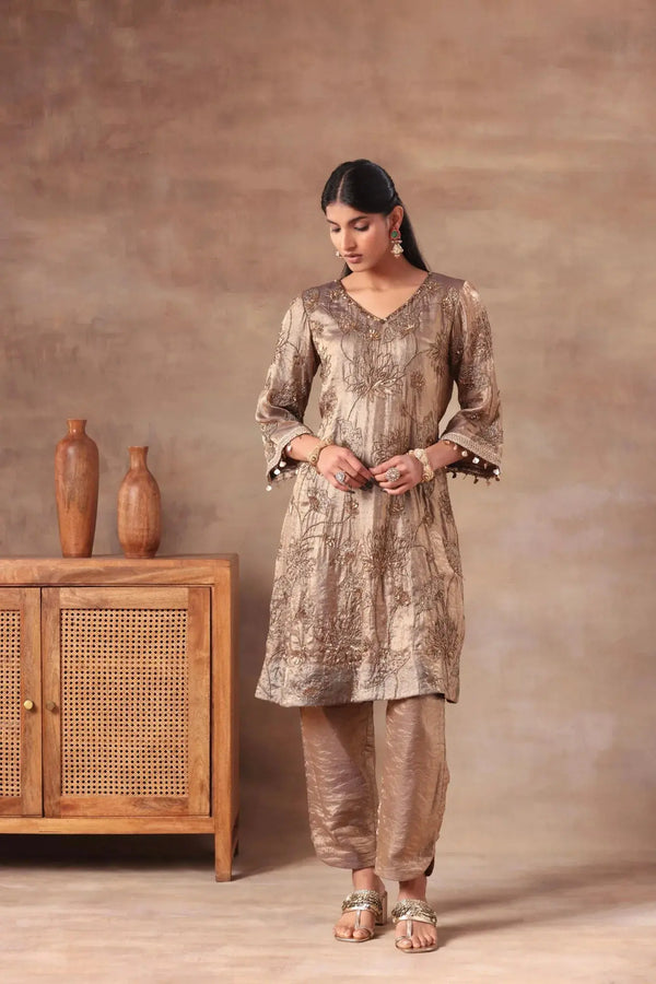 Antique Bronze Embroidered Set Arzoo Essentials