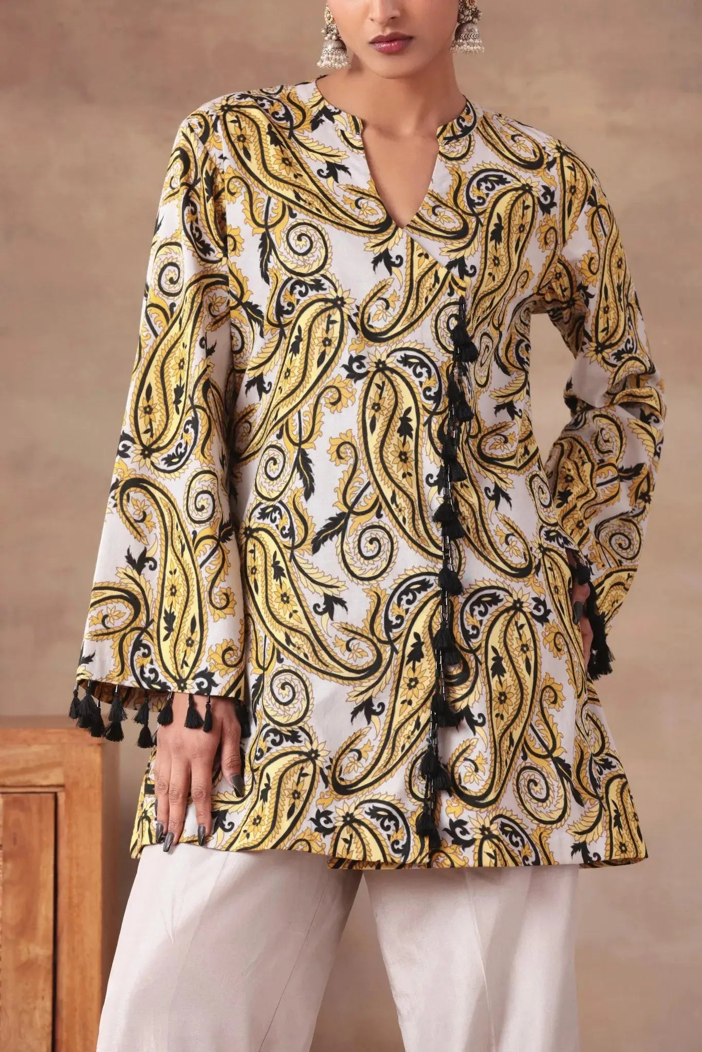 The Mustard Paisley Boho Set Arzoo Essentials