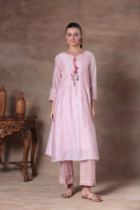 The Blush Pink Tassel A-Line Set