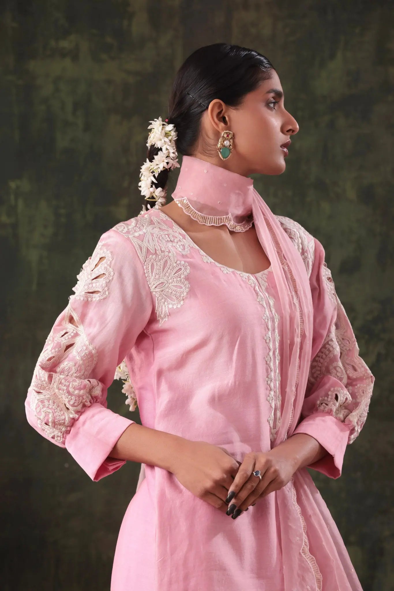 The Blush Pink Bishop Sleeve Set Arzoo Essentials