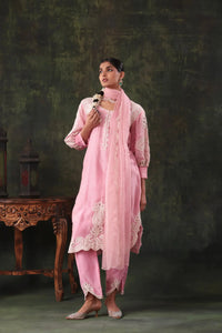 The Blush Pink Bishop Sleeve Set Arzoo Essentials