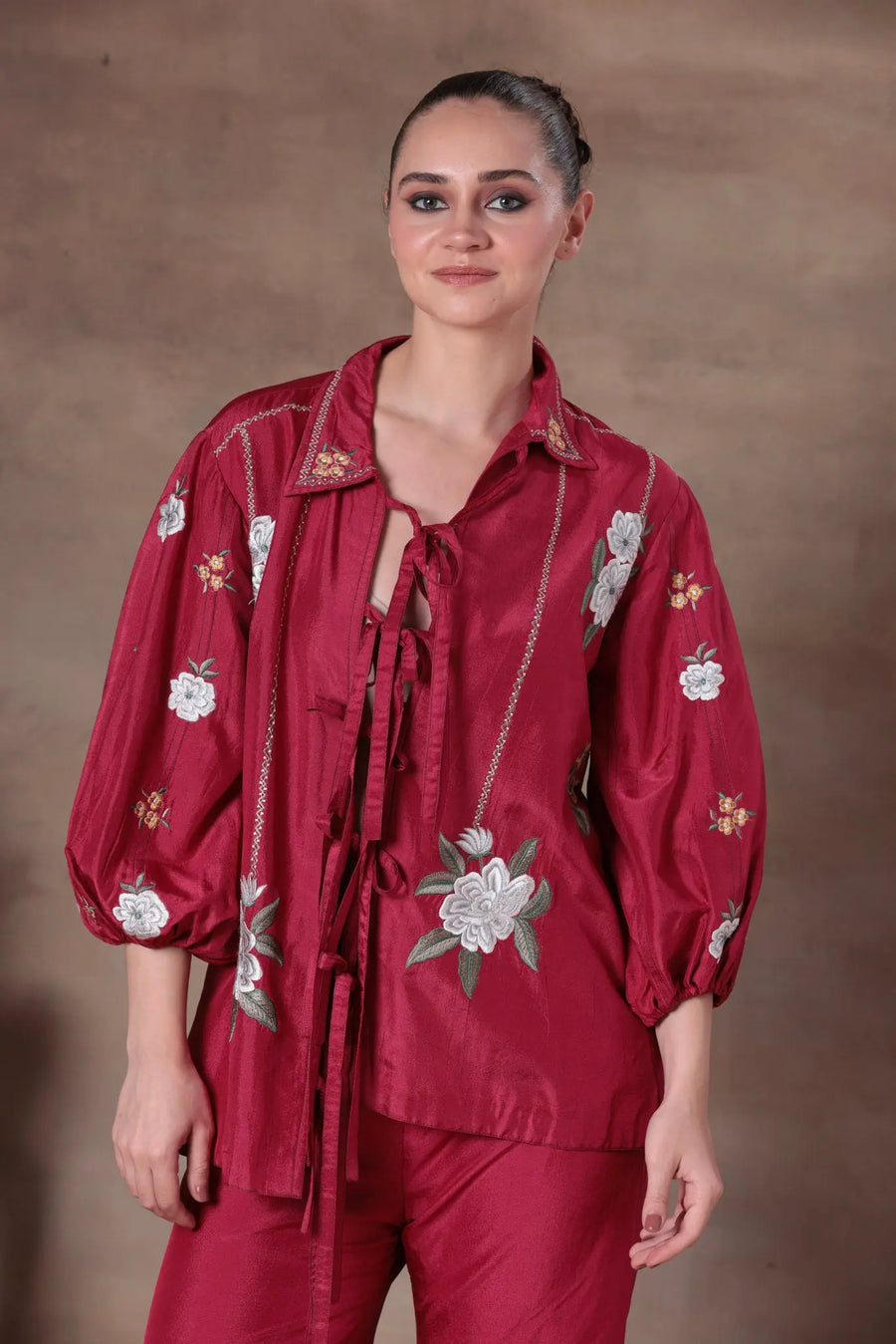 The Fuchsia Floral Tie-Front Co-ord - Image 6