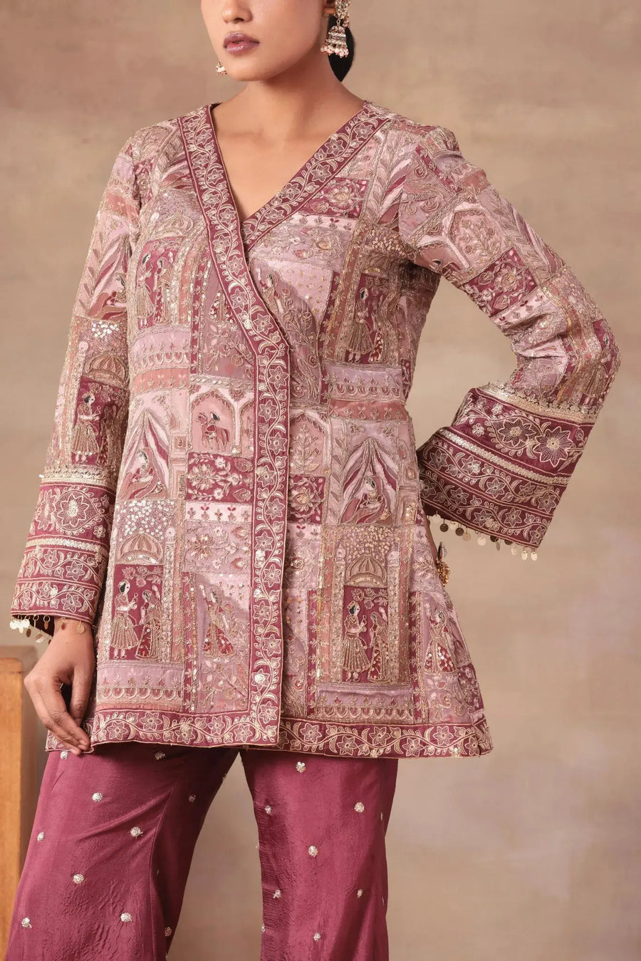 The Dusty Rose Angrakha Heritage Set - Image 5