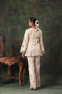 The Ivory Mirror Peplum Set Arzoo Essentials