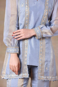 The Powder Blue Metallic Panel Set Arzoo Essentials
