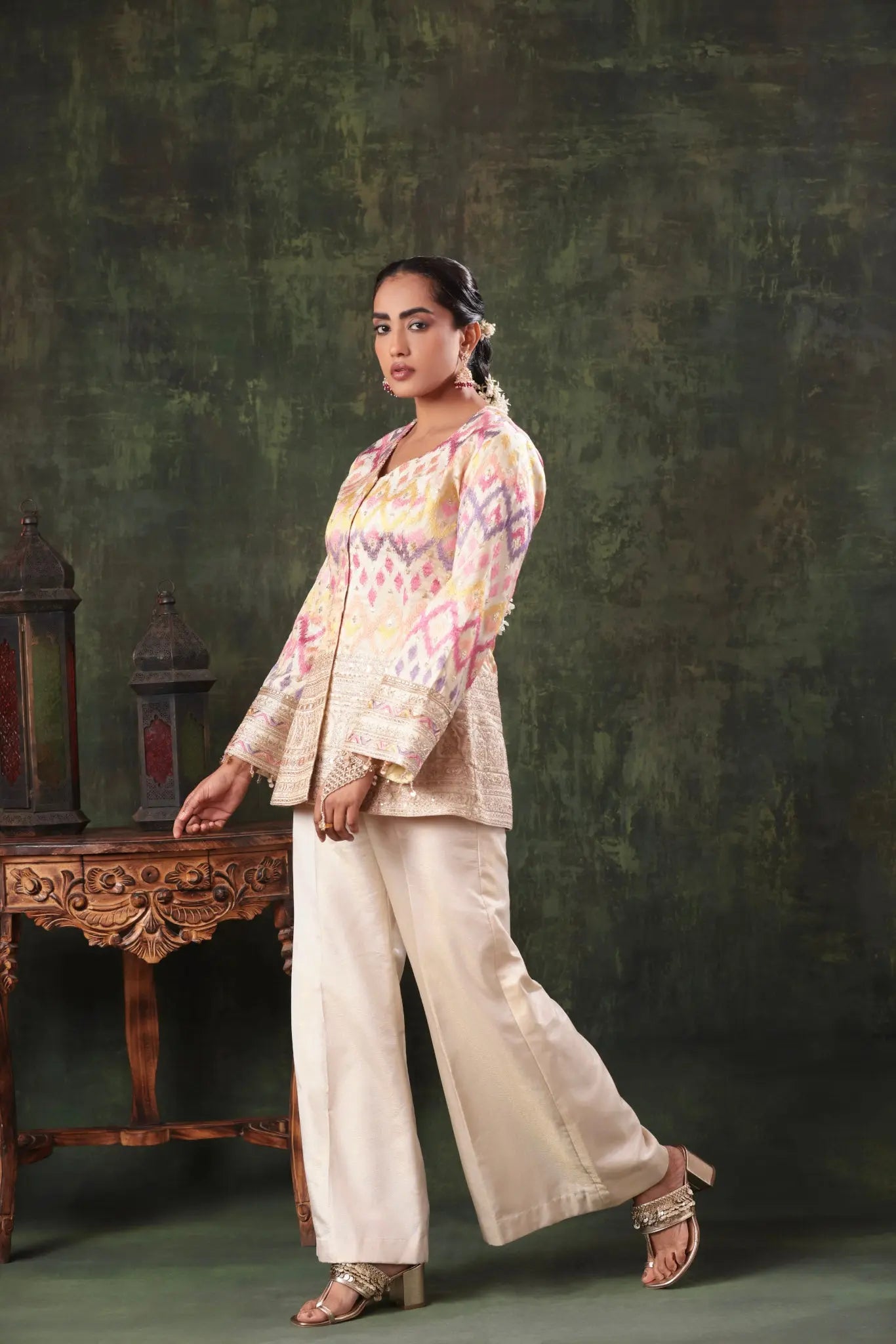 The Pastel Chevron Ikat Co-ord Arzoo Essentials