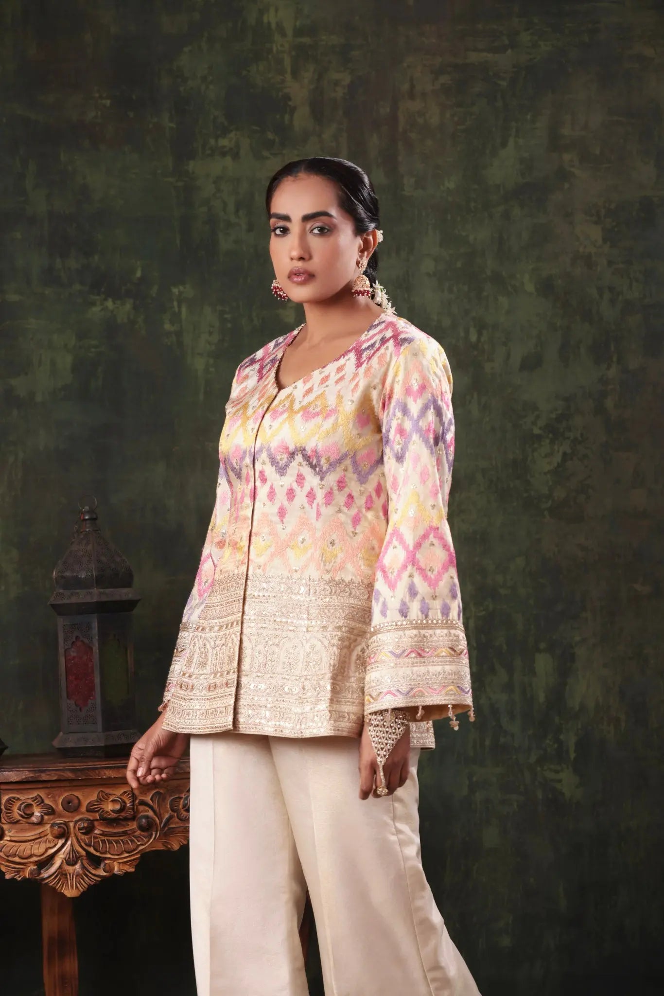 The Pastel Chevron Ikat Co-ord Arzoo Essentials