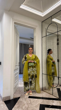 Olive Rose Embroidered Kurta Set
