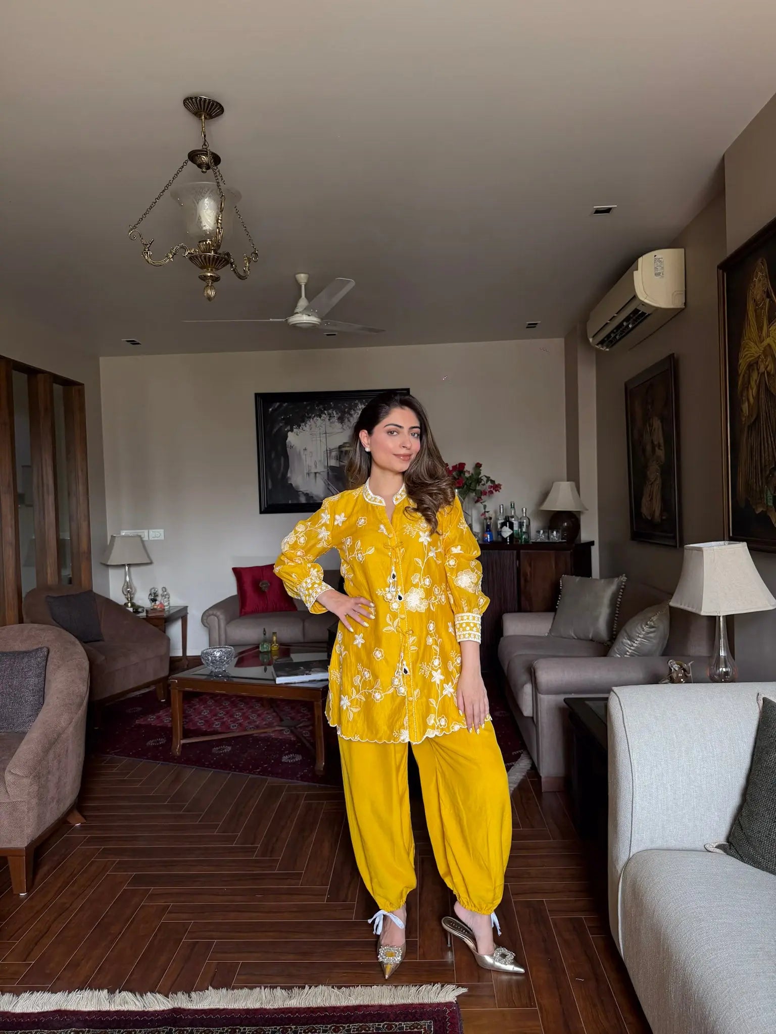 Bright Yellow Balloon Pant Set