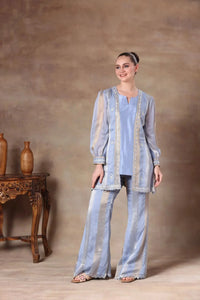 The Powder Blue Metallic Panel Set Arzoo Essentials
