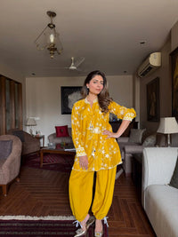 Bright Yellow Balloon Pant Set