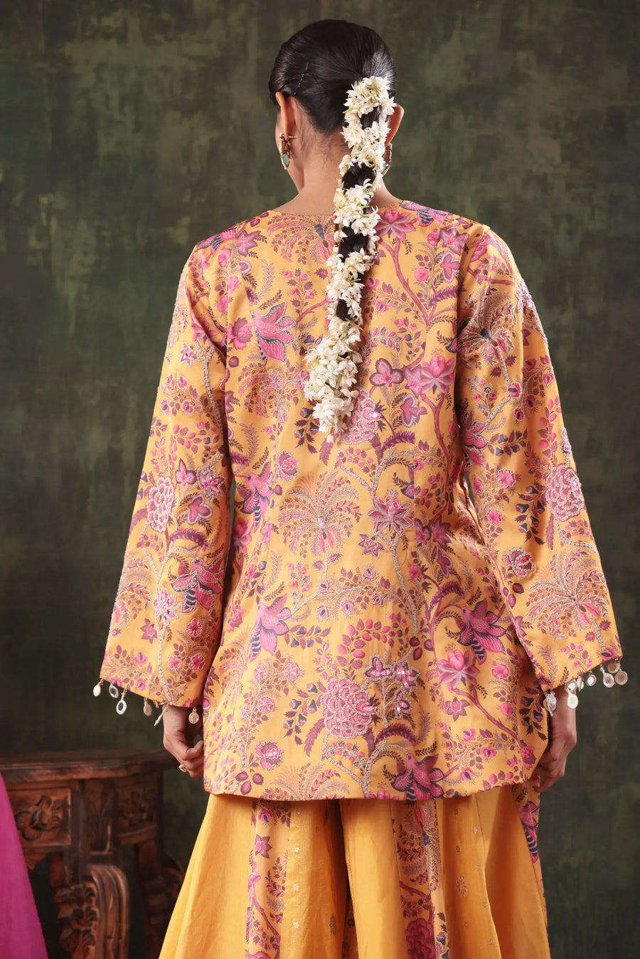 The Mustard Floral Sharara Set - Image 9