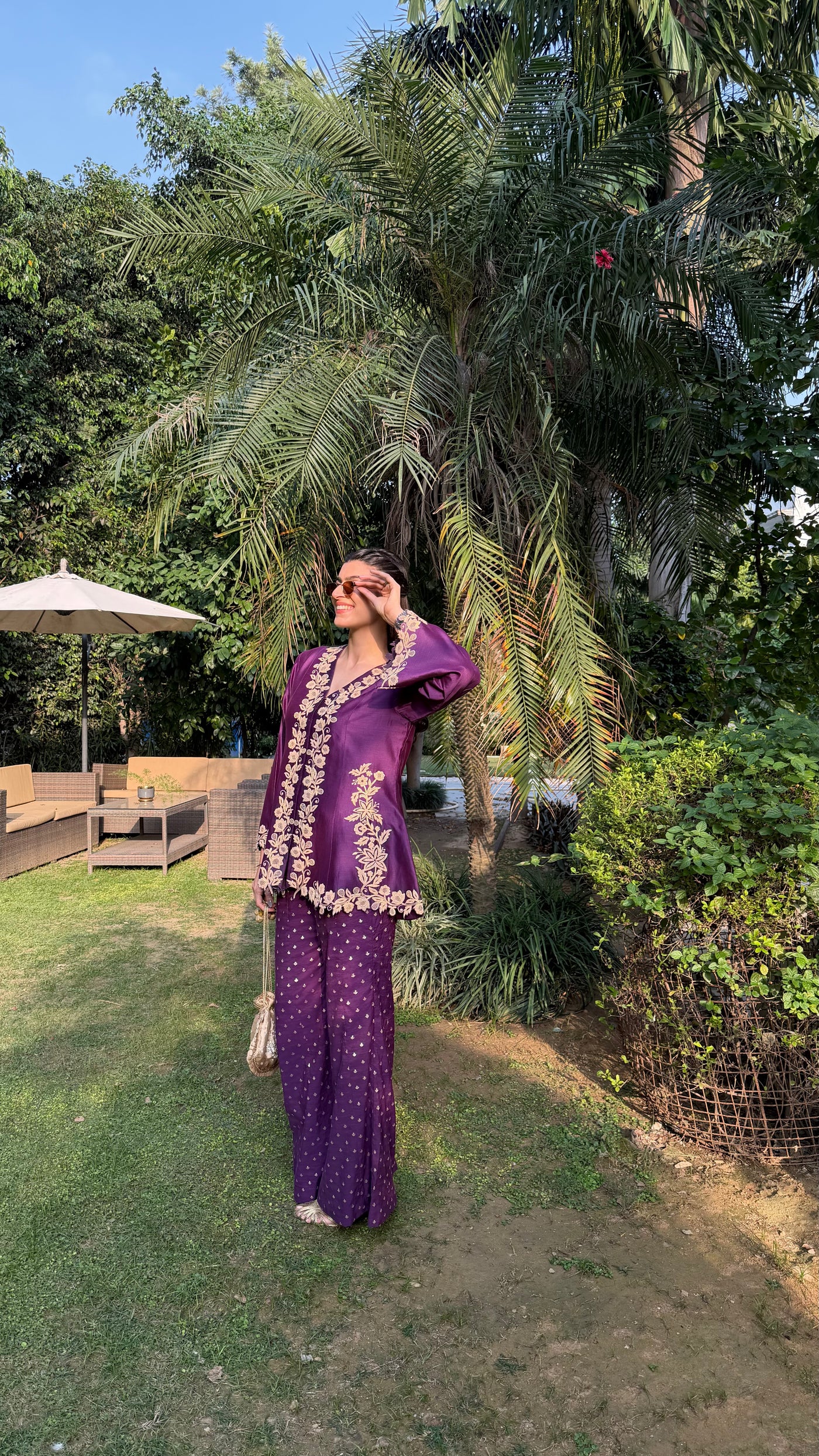 The Royal Plum Scalloped Co-ord