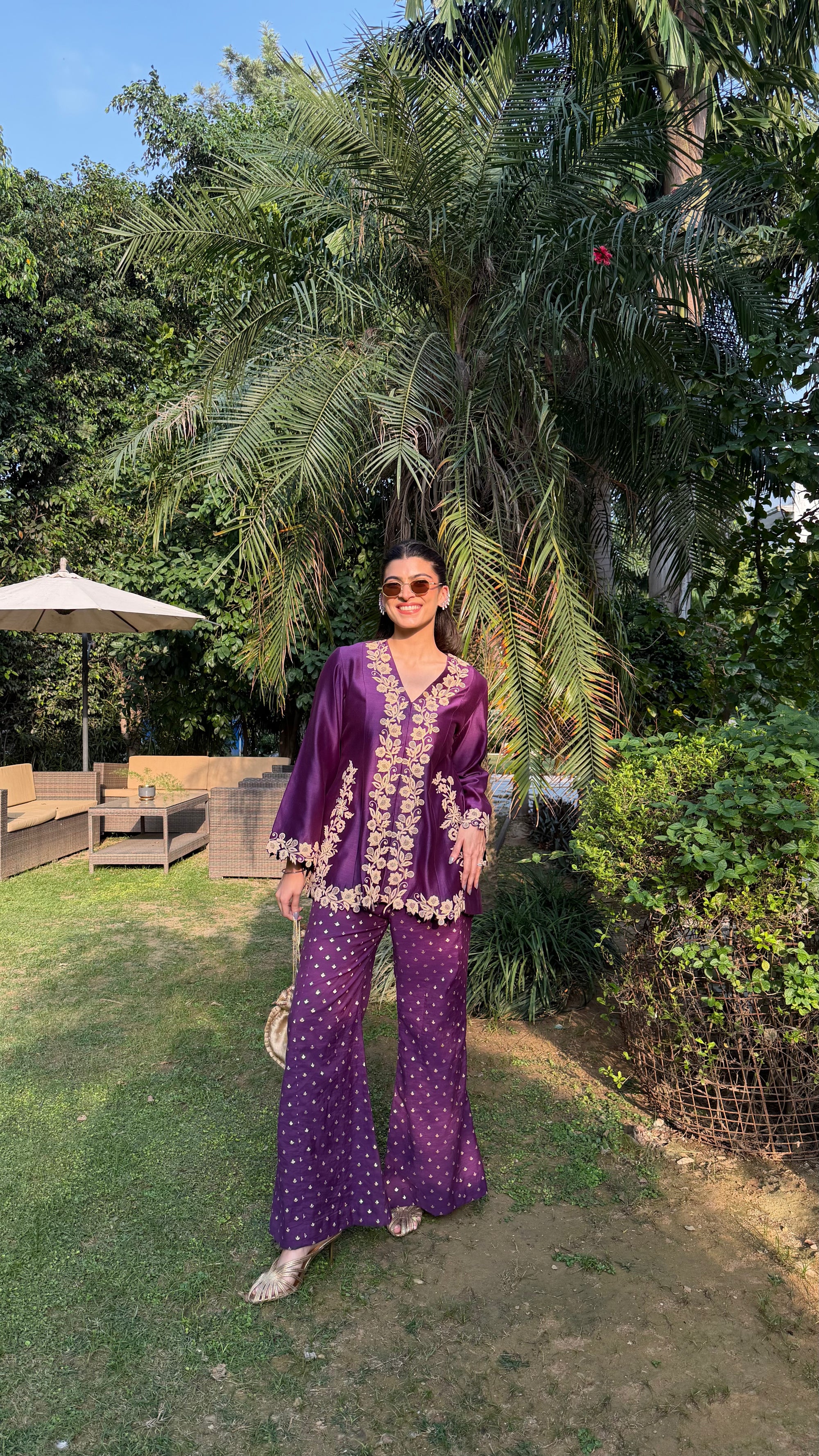 The Royal Plum Scalloped Co-ord