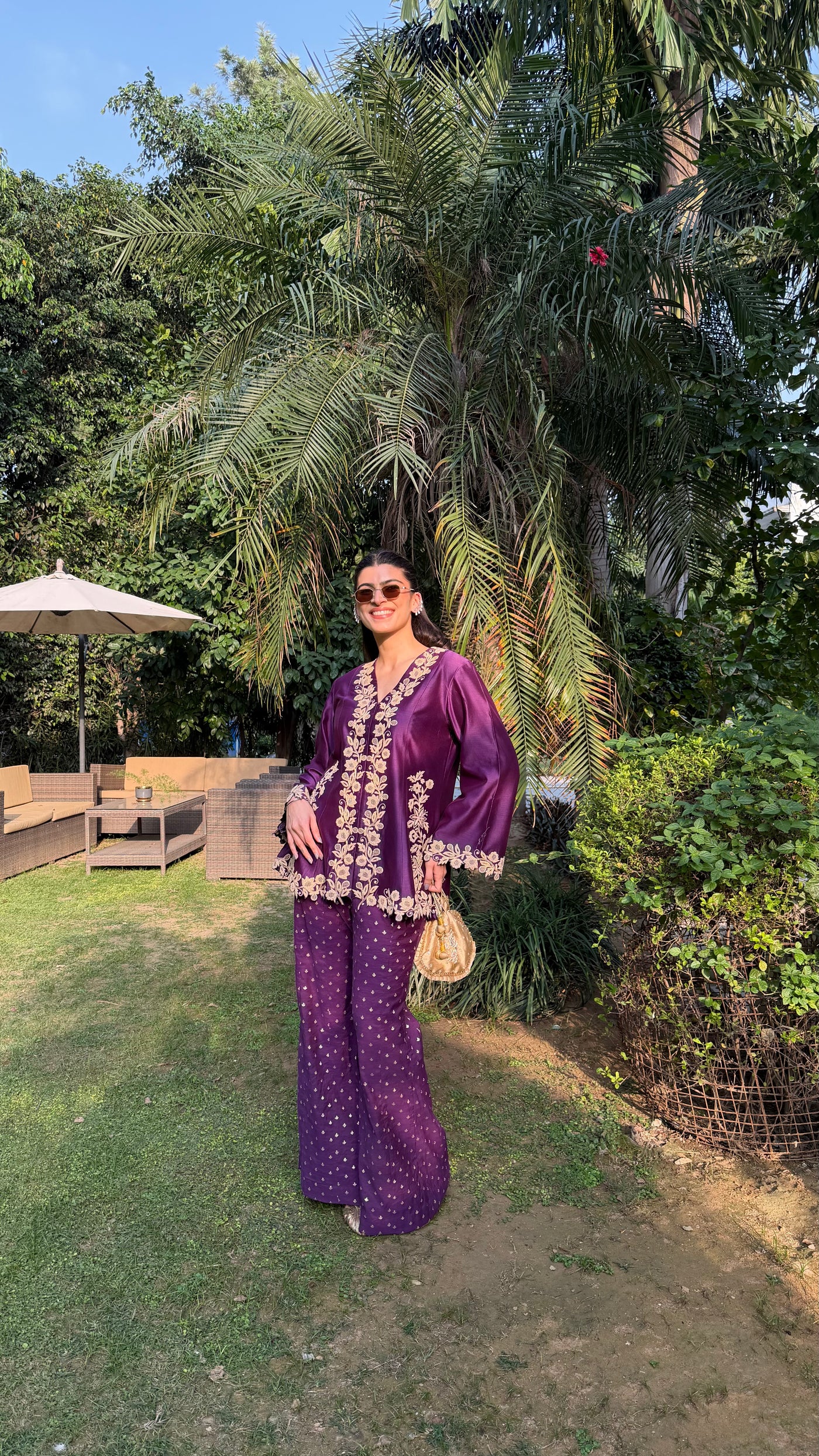The Royal Plum Scalloped Co-ord