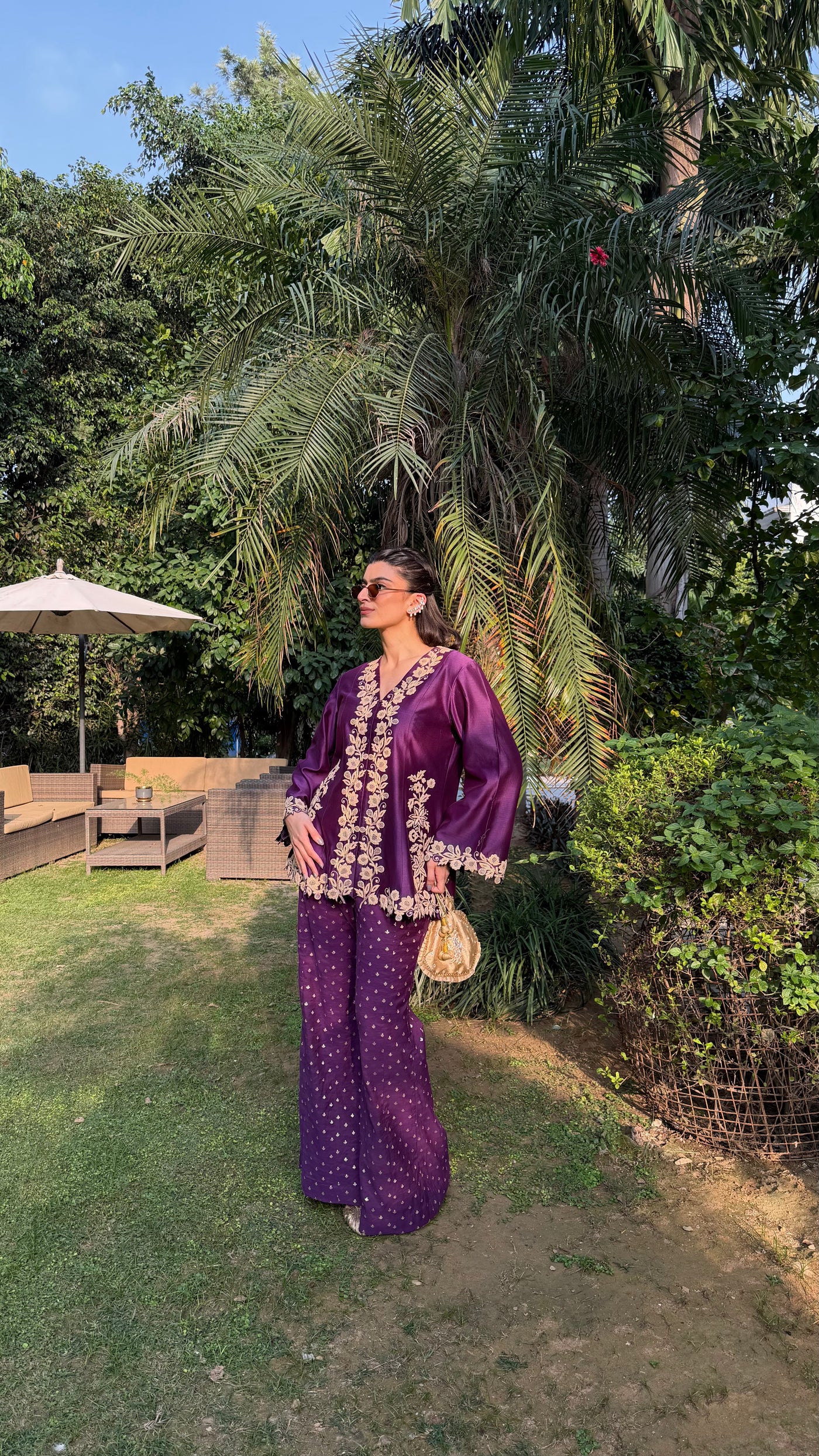 The Royal Plum Scalloped Co-ord