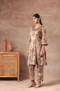 Antique Bronze Embroidered Set - Arzoo Essentials