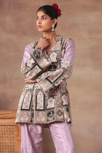 Lavender Heritage Peplum Co-ord - Arzoo Essentials