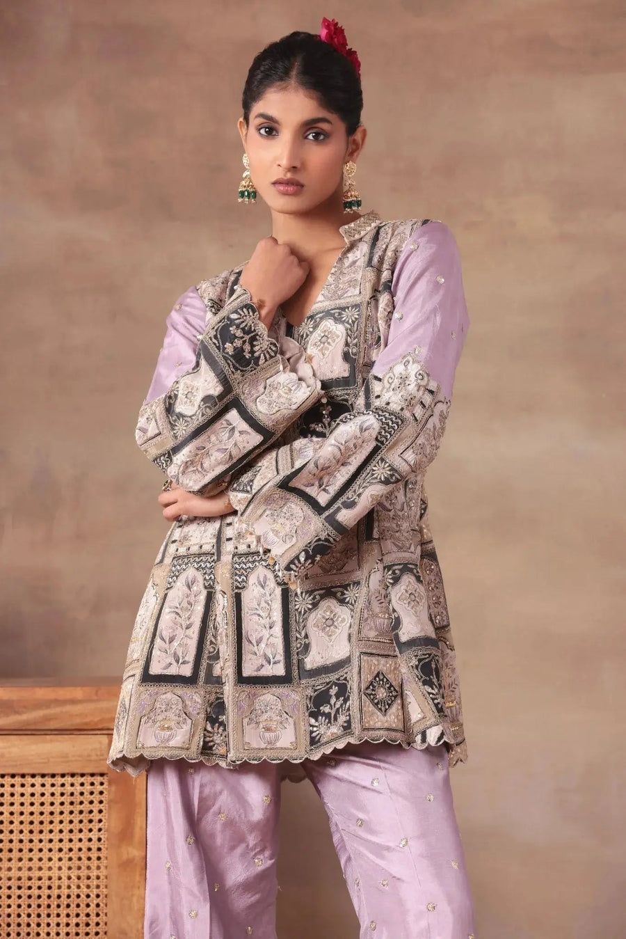 Lavender Heritage Peplum Co-ord - Image 5