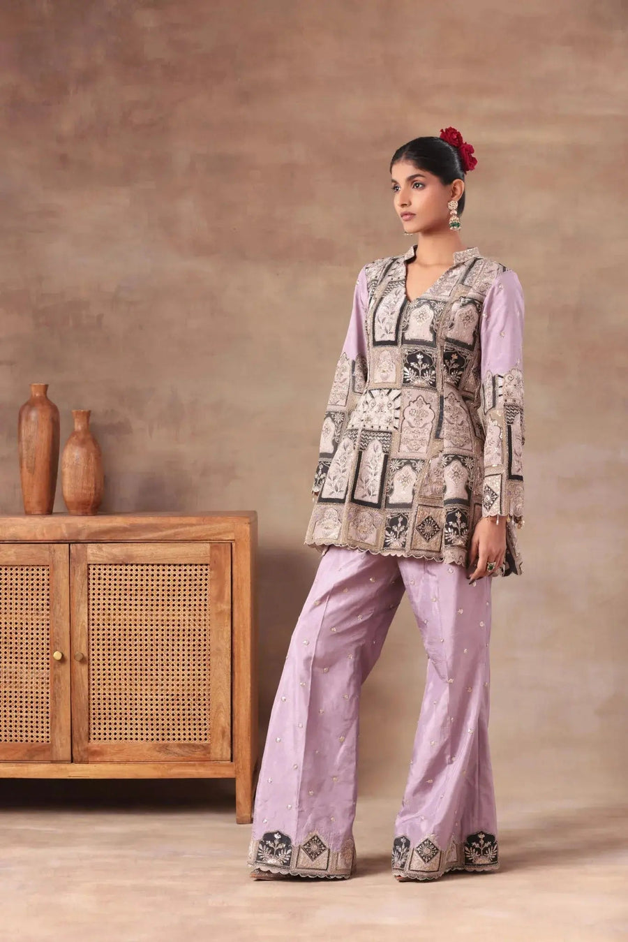 Lavender Heritage Peplum Co-ord