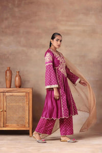 Magenta Zardosi Heritage Suit - Arzoo Essentials
