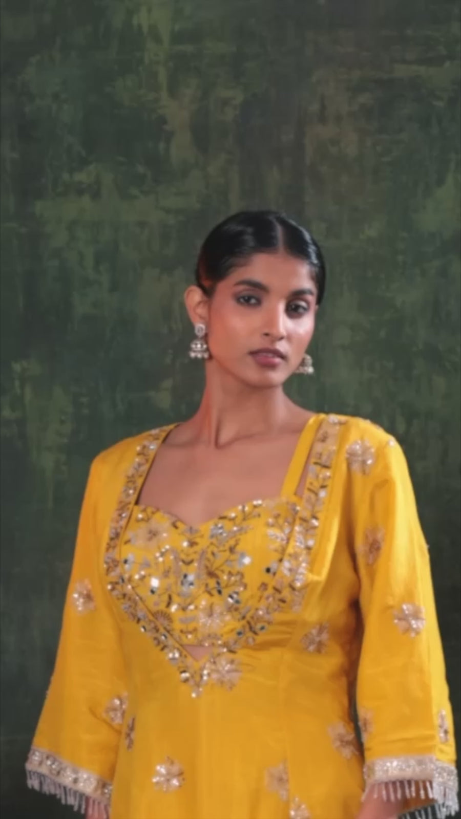 Sunshine Yellow Embellished Tunic Set - Image 8