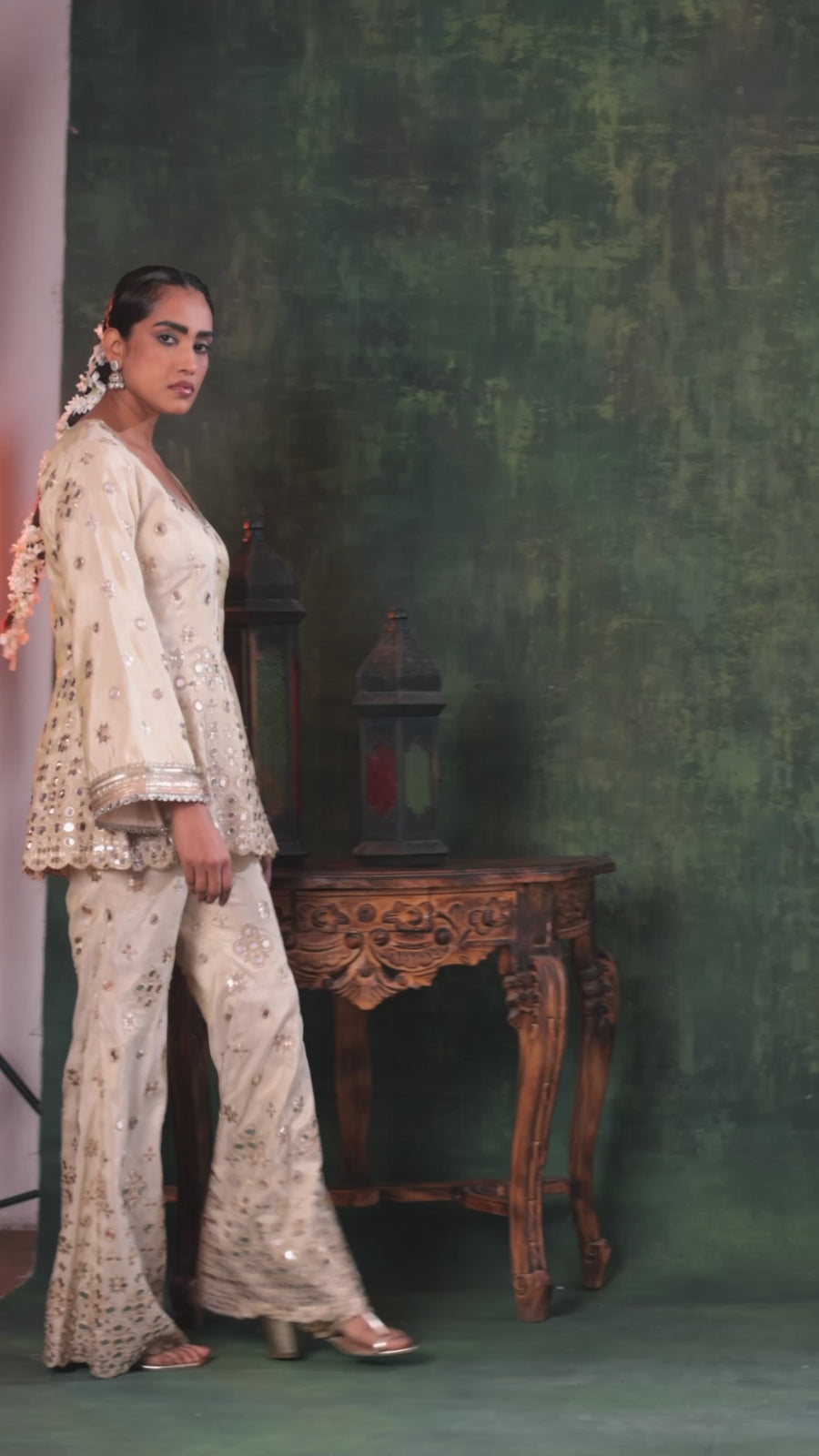 The Ivory Mirror Peplum Set - Image 10