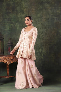 The Blush Pink Sequin Sparkle Garara Set - Arzoo Essentials