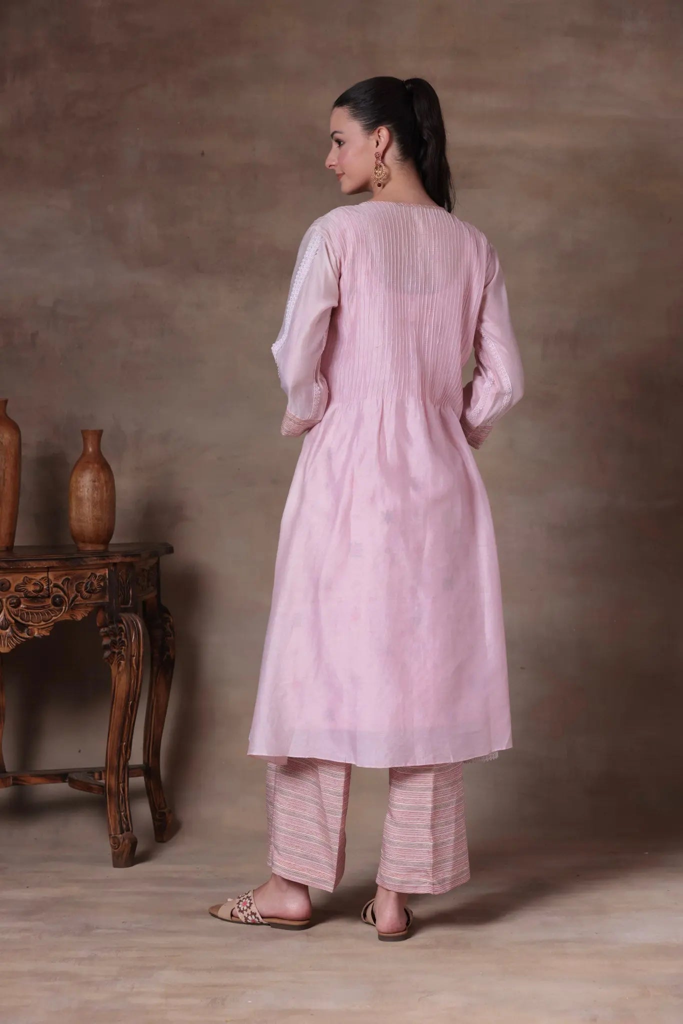 The Blush Pink Tassel A-Line Set - Arzoo Essentials