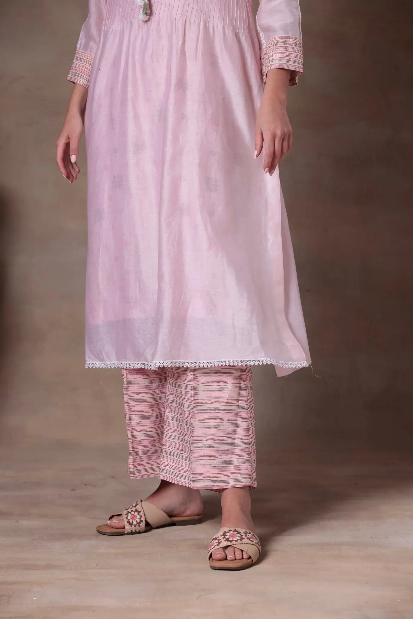 The Blush Pink Tassel A-Line Set - Arzoo Essentials
