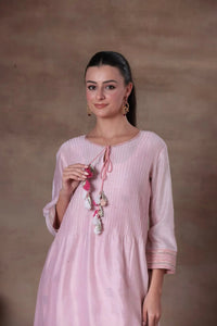 The Blush Pink Tassel A-Line Set - Arzoo Essentials