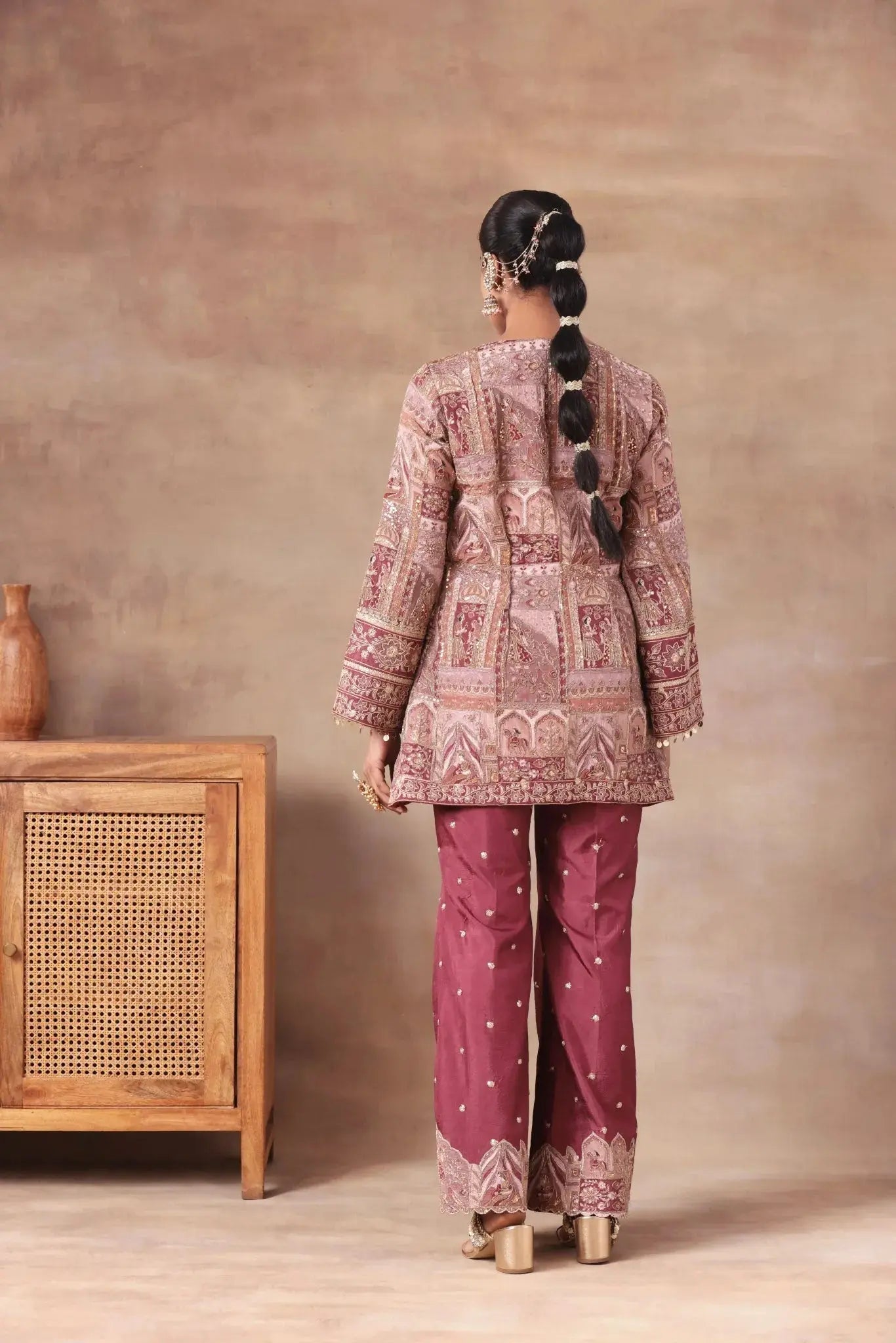 The Dusty Rose Angrakha Heritage Set - Arzoo Essentials