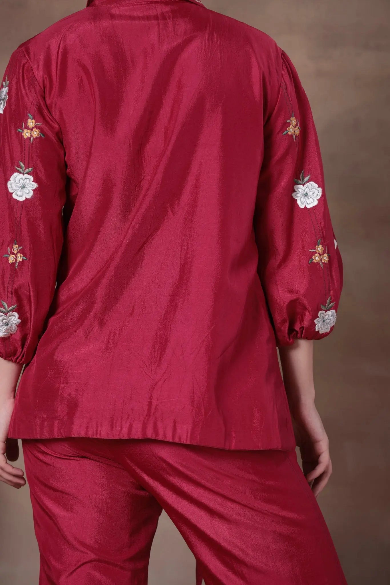 The Fuchsia Floral Tie-Front Co-ord - Arzoo Essentials