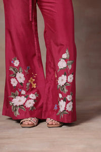 The Fuchsia Floral Tie-Front Co-ord - Arzoo Essentials