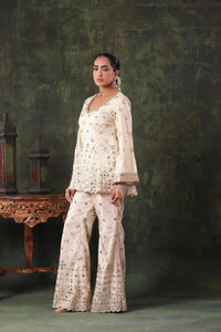 The Ivory Mirror Peplum Set - Arzoo Essentials