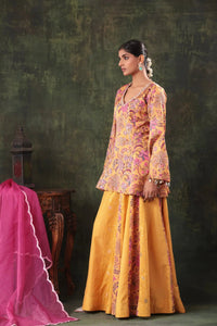 The Mustard Floral Sharara Set - Arzoo Essentials