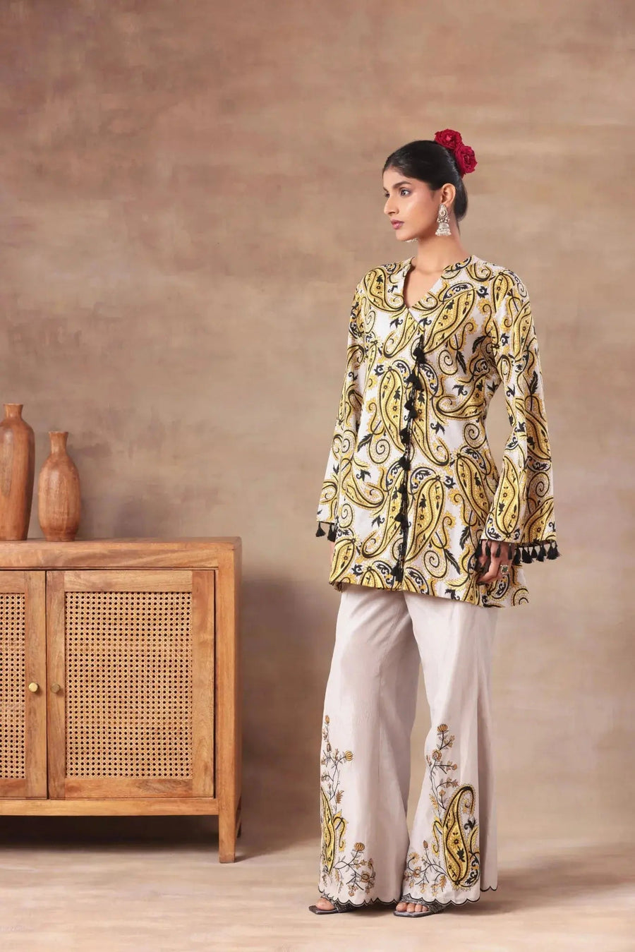 The Mustard Paisley Boho Set