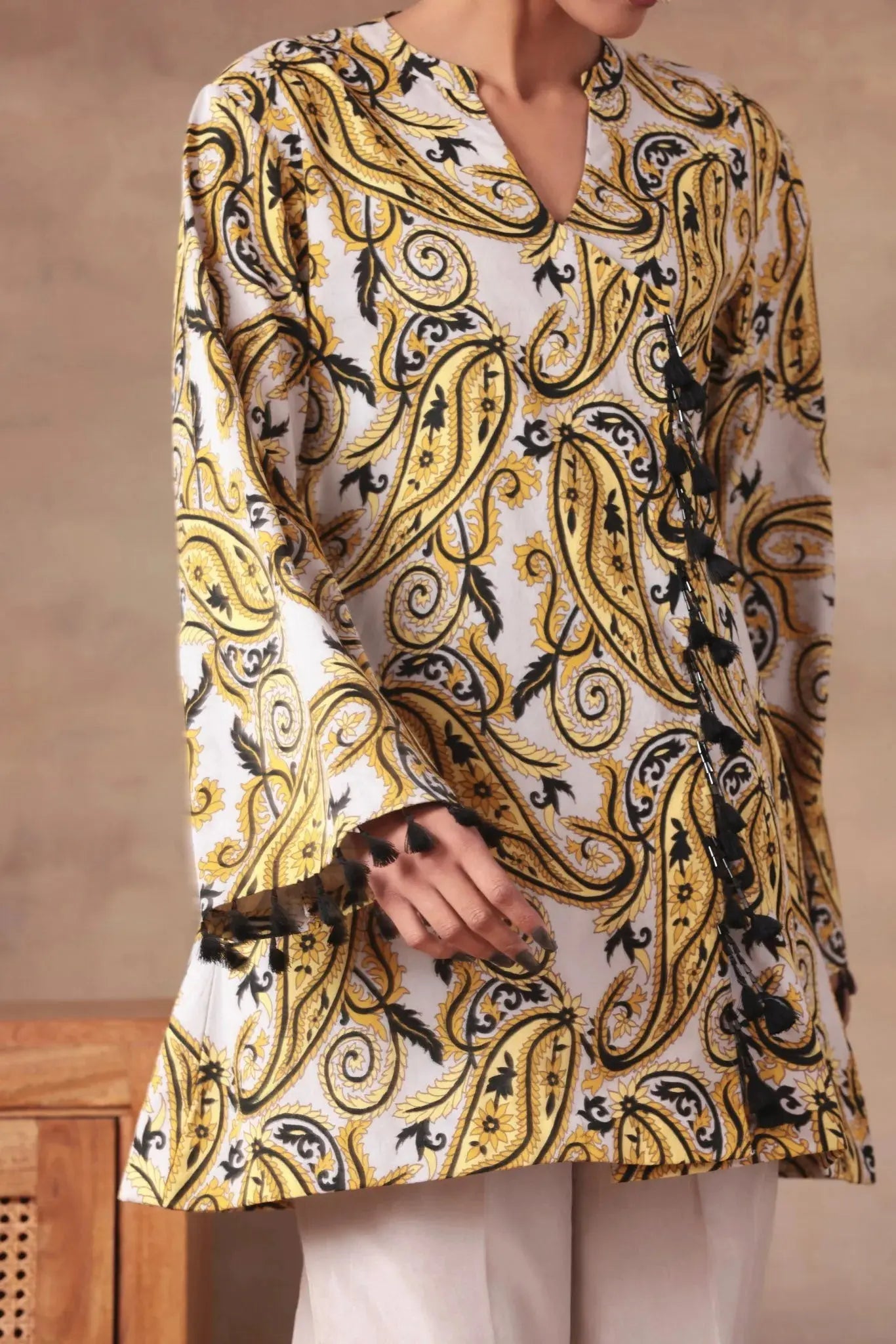 The Mustard Paisley Boho Set - Arzoo Essentials