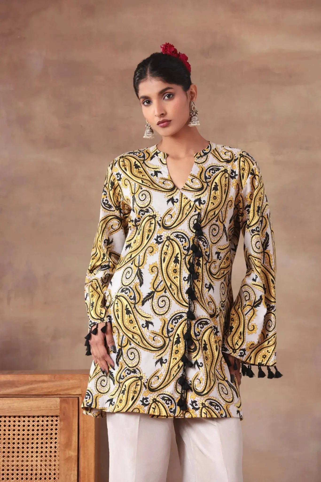 The Mustard Paisley Boho Set - Arzoo Essentials