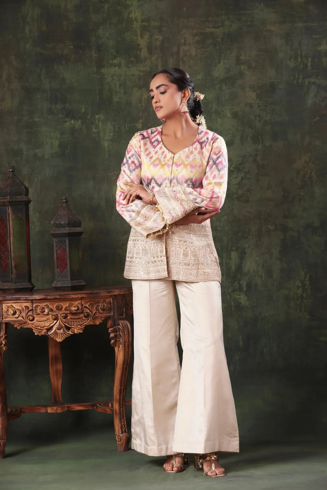 The Pastel Chevron Ikat Co-ord - Arzoo Essentials
