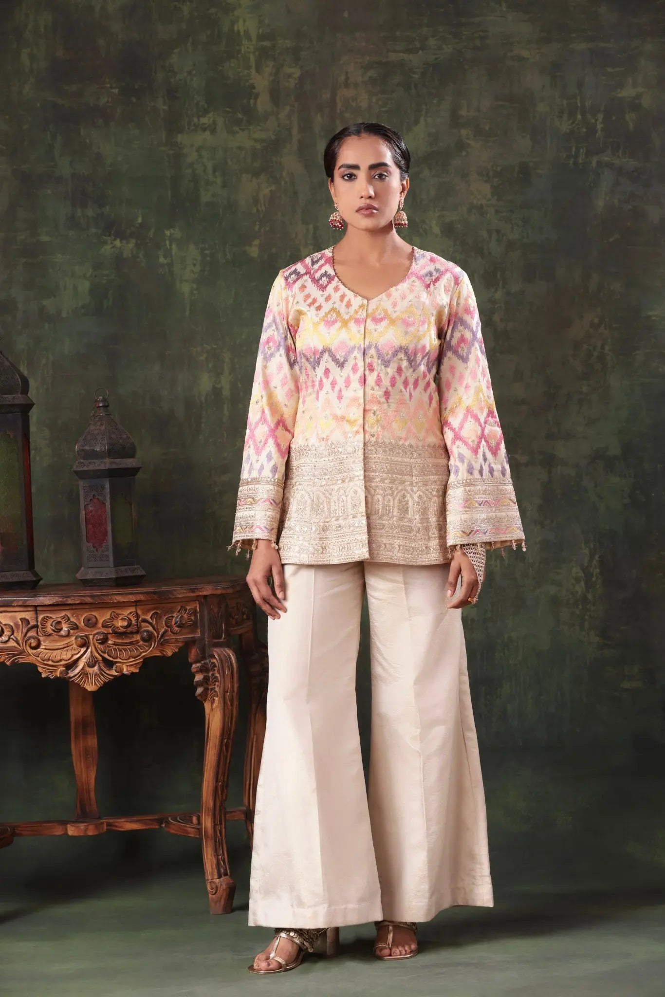 The Pastel Chevron Ikat Co-ord - Arzoo Essentials
