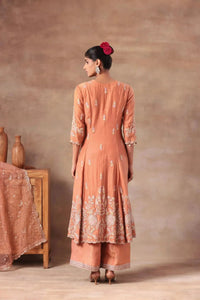 The Peach Shimmer Jacket Suit - Arzoo Essentials
