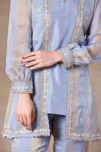 The Powder Blue Metallic Panel Set - Arzoo Essentials