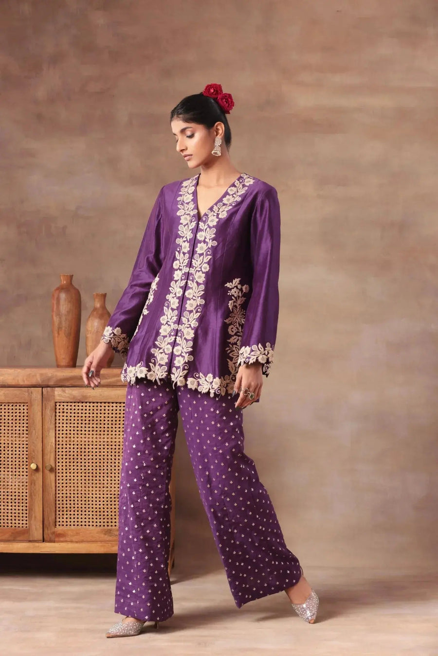 The Royal Plum Scalloped Co-ord