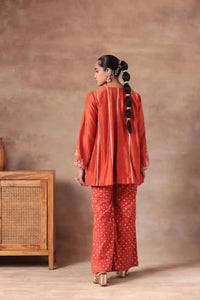 The 'Saffron' Embroidered Lounge Set - Arzoo Essentials