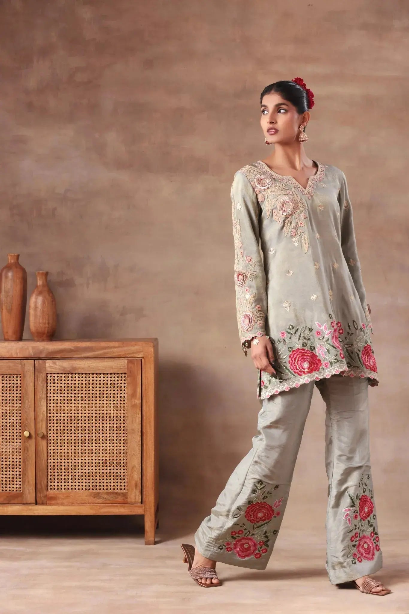 The Sage Green Vintage Rose Set - Arzoo Essentials